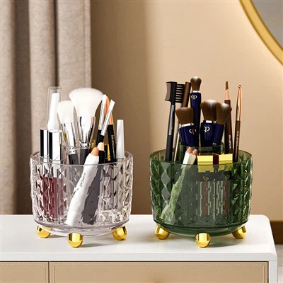 Förvaringslåda för sminkborste med diamantmönster